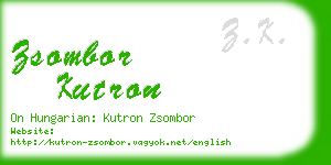 zsombor kutron business card